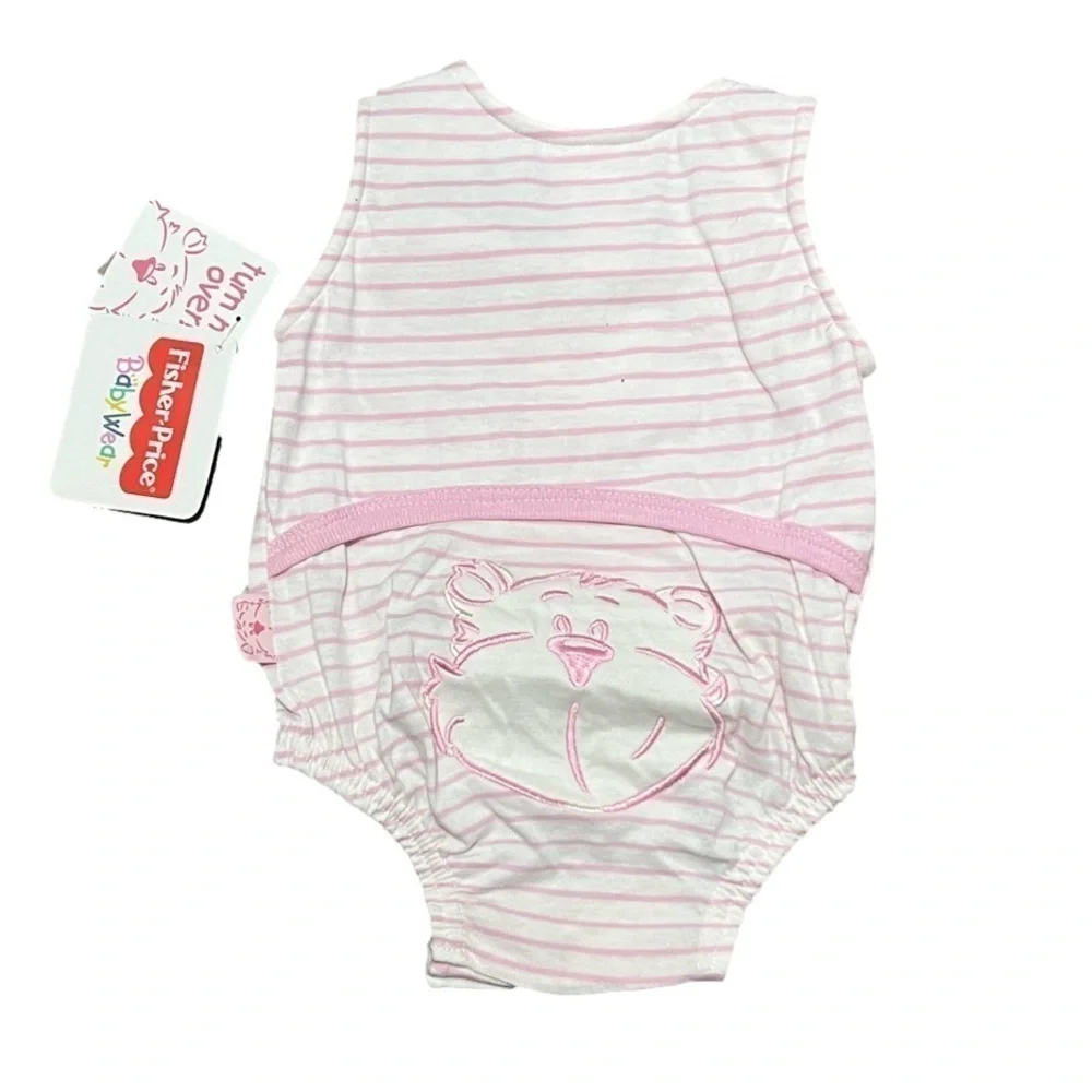 Fisher Price Baby Wear Pink Peek-a-Boo Bear Bodysuit (0/6 months)